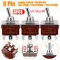 3X Heavy Duty DPDT ON/OFF/ON Toggle Switch 20A 125V/15A 250V Screw Terminals
