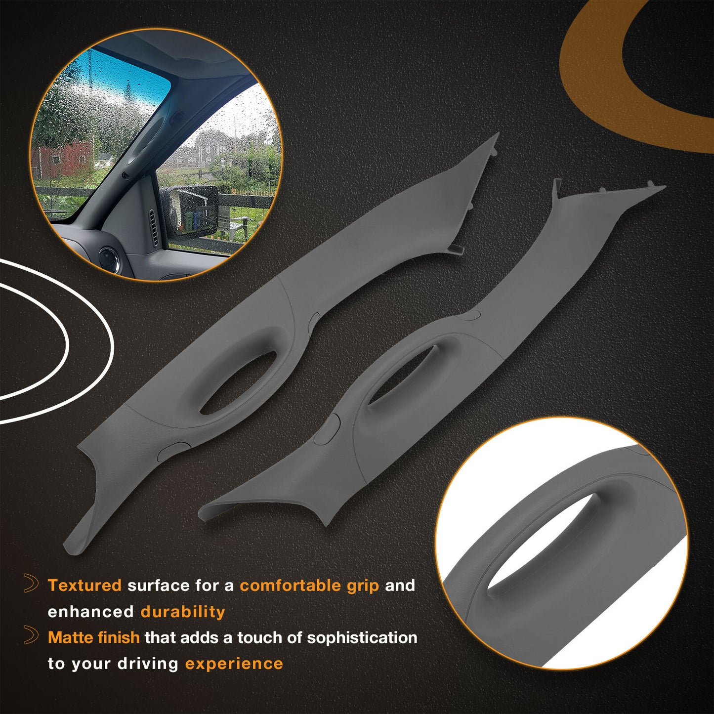 A Pillar Interior Trim Grab Handle Left & Right For 04-08 Lincoln Mark LT Ford