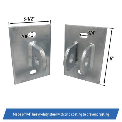 Floating/Stationary Dock Connector Hinge Kit, Male & Female T-Style Brackets (4)