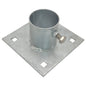Stationary Dock Base Plate Hardware, 5" x 5" - Heavy-Duty Galvanized Steel (1)