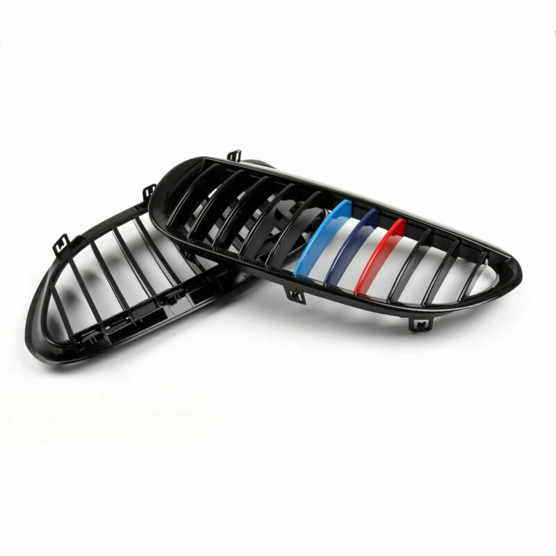 Gloss Black M Color Grille For BMW 04-10 E63 E64 650i 645Ci M6 Coupe Convertible