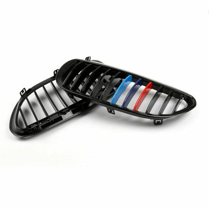 Gloss Black M Color Grille For BMW 04-10 E63 E64 650i 645Ci M6 Coupe Convertible