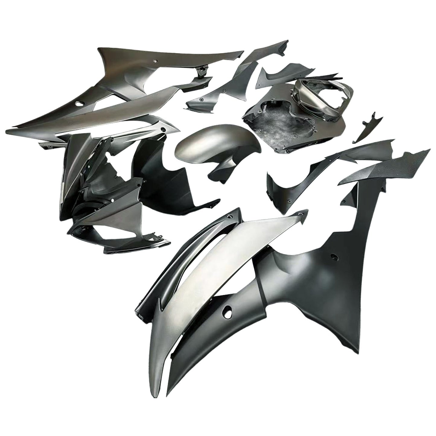 Amotopart Fairing Injection Plastic Body Kit For YAMAHA YZF-R6 08-16 Grey Black