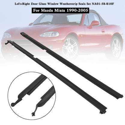 L+R Door Glass Window Weatherstrip Seals Set NA01-58-810F For Miata 1990-2005 04