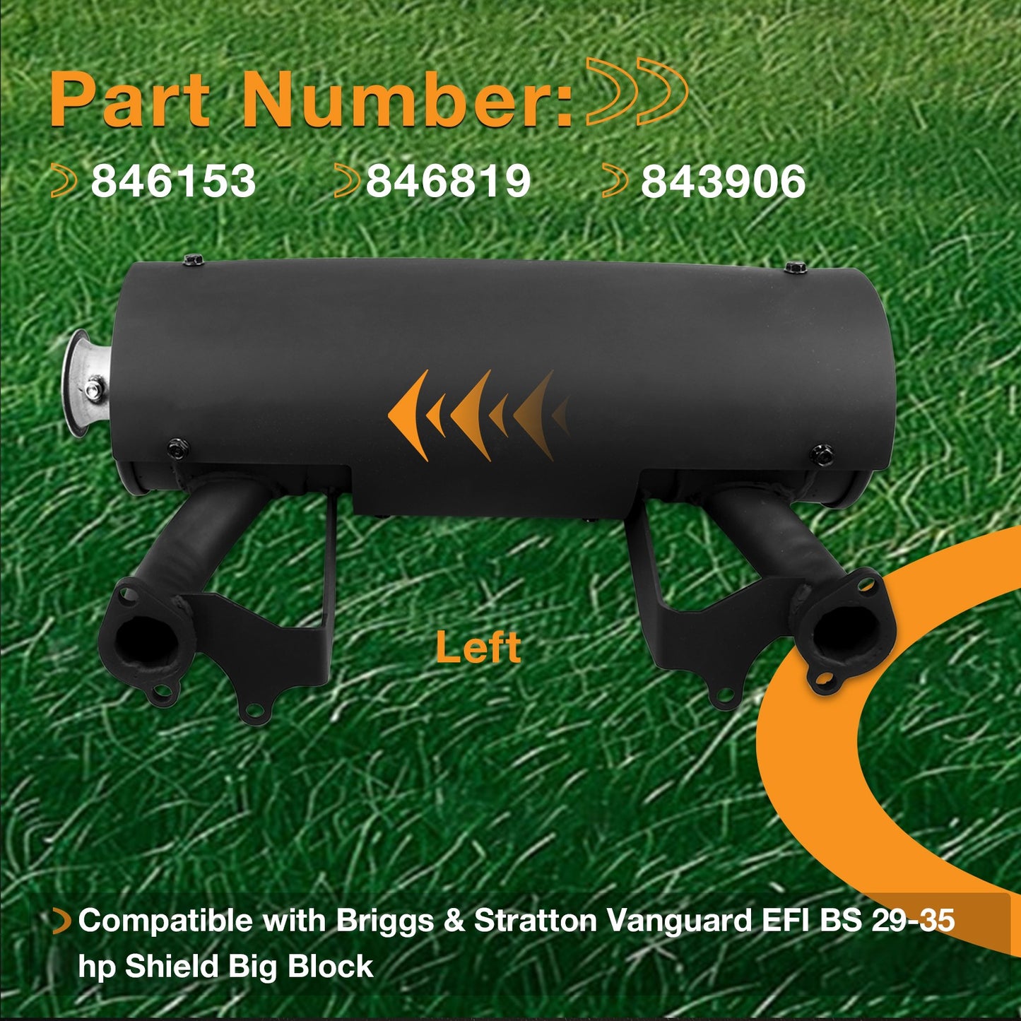 Muffler For Briggs & Stratton Vanguard EFI BS 29-35 hp Shield Big Block 846819