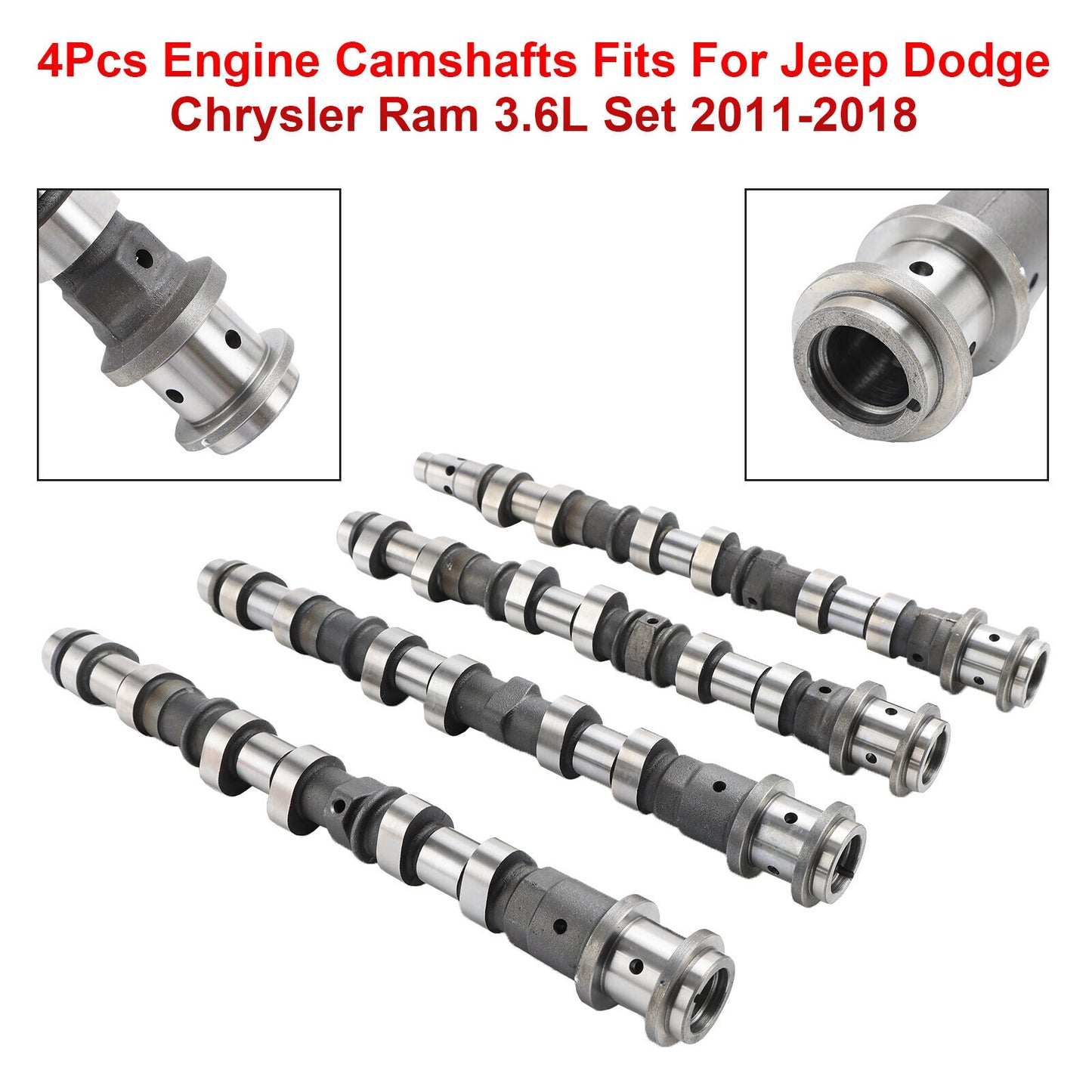 4Pcs Engine Camshafts Fits For Jeep Dodge Chrysler Ram 3.6L Set 2011-2018  ..