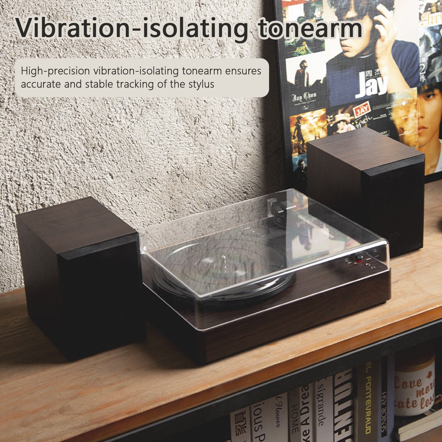 3 - Speed Turntable Decorative Record Player Split Bluetooth Vinyl Record_Player