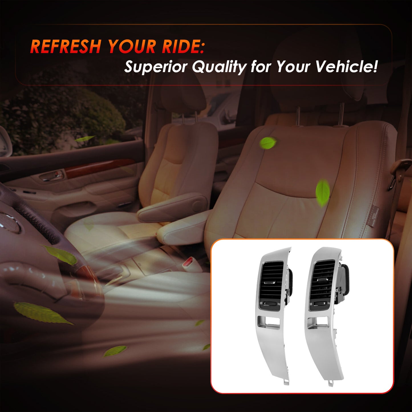 Instrument Air Vent Finish Panel Garnish For 2003-2009 Toyota Land Cruiser Lexus