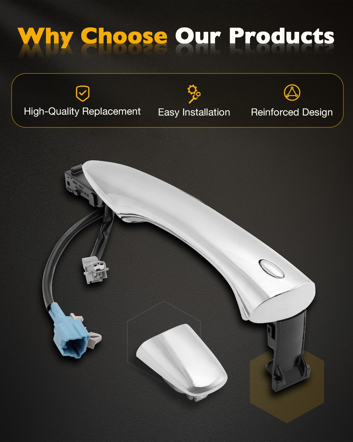 Exterior Passenger Door Handle w/ Smart Keyless Entry System For 08-20 Infiniti