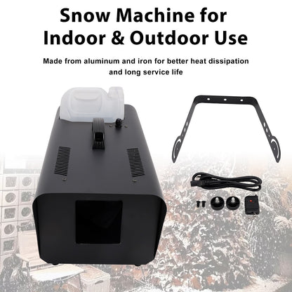 1500W Snow Machine with Wired Remote – Snowflake Maker for Christmas Weddings
