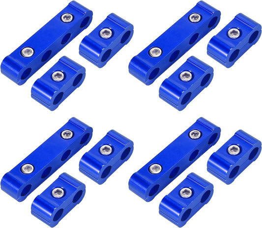 Universal Spark Plug Ignition Wire Separator Divider 8mm 9mm 10mm Car Blue 12Pcs