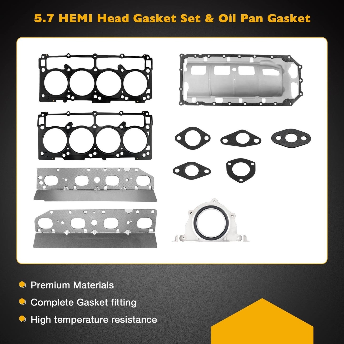 MDS Camshaft Timing Gasket Kit w/ Oil Pump For Dodge Challenger Ram 1500 Jeep