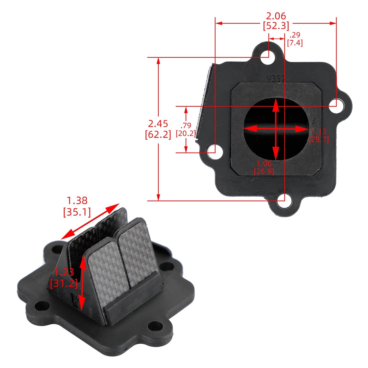V352 A/B jog50 Reed Valve System Fits For Yamaha YW50 Zuma50 2002-2011.