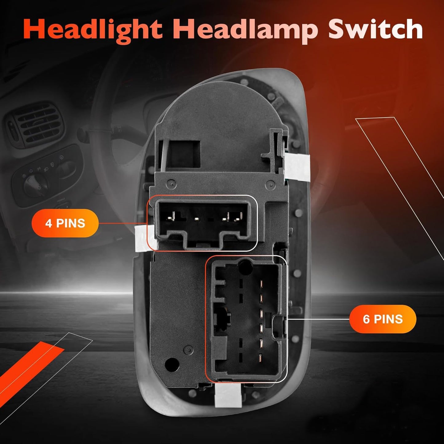 Headlight Switch w/o Fog Light Function For 00-04 Ford F-150 Heritage Expedition