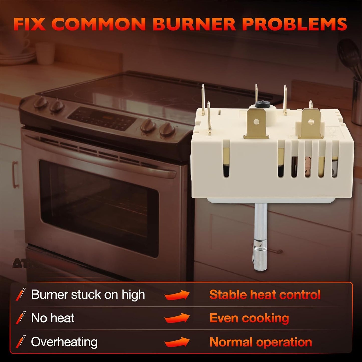 DG44-01006B Dual Burner Infinite Switch For Samsung Electric Range Oven Control