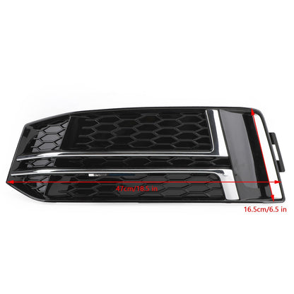 Pair Front Fog Light Cover fit AUDI A4 B9 S-LINE 2016-2018 Bumper Grille US