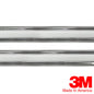 Vintage Style 7/8" White & Chrome Side Body Trim Molding