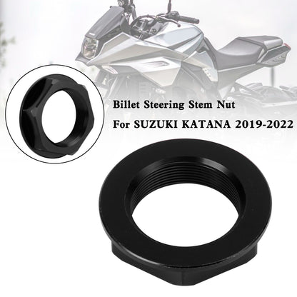 Billet Steering Stem Nut For SUZUKI GSXR 600/750 YZF-R1 ZX6R S1000RR Black