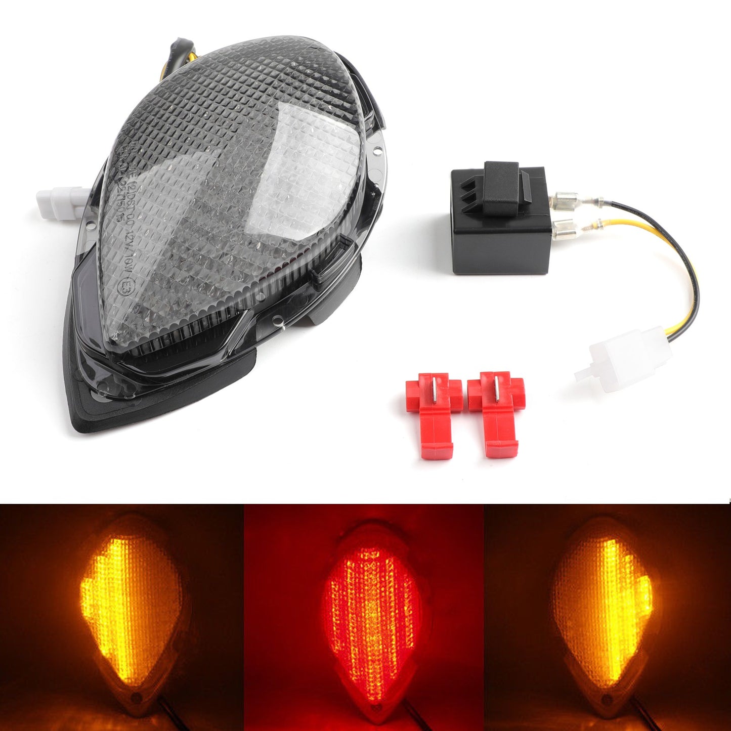 Smoke LED Taillight integrated Turn Signals for Yamaha XV1700 Road Star 2004-15