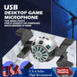 USB Desktop Game Microphone Condenser Mic Live Streaming Kit Podcast Recording