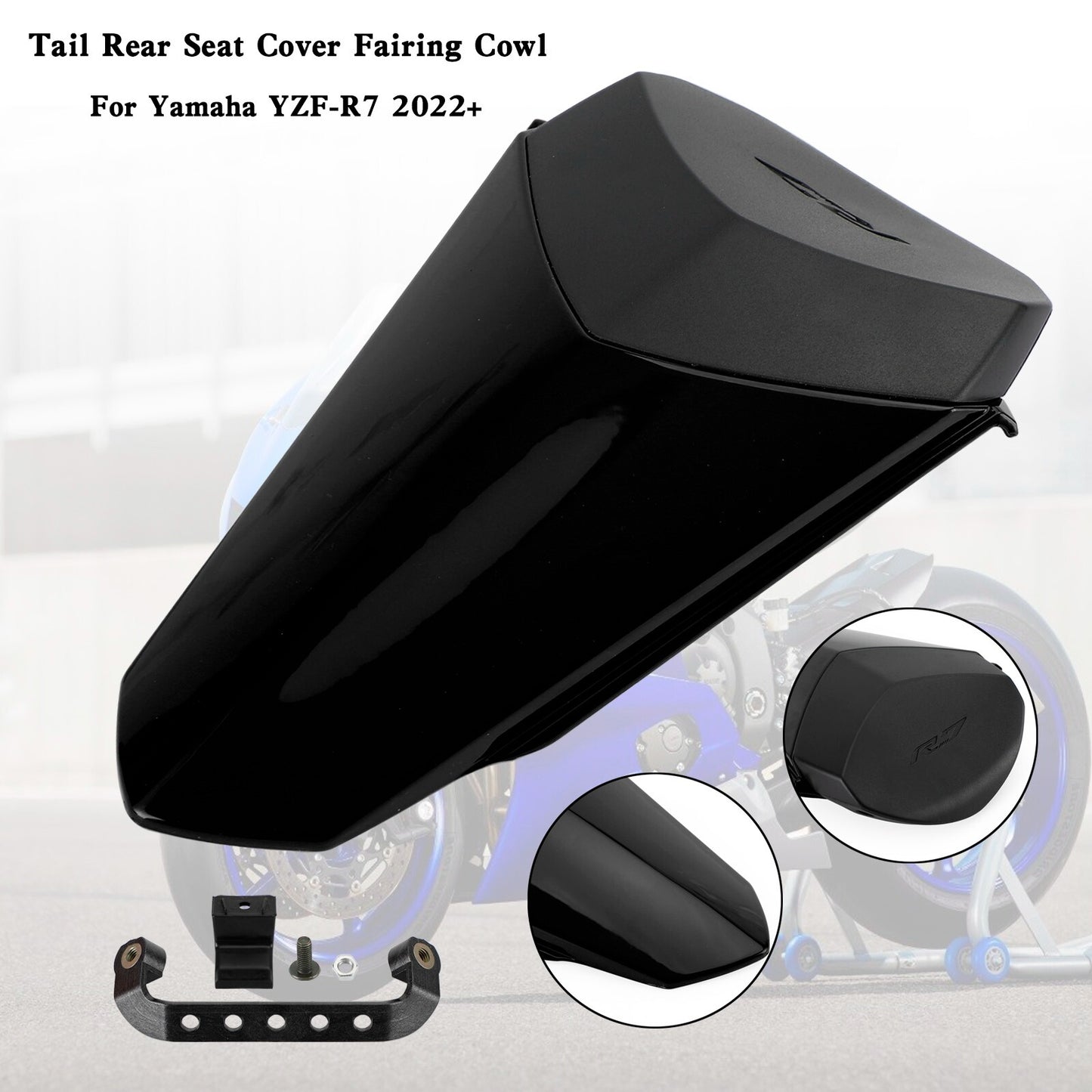 Tail Rear Seat Cover Fairing Cowl For YAMAHA YZF-R7 YZF R7 2022-2025 Black
