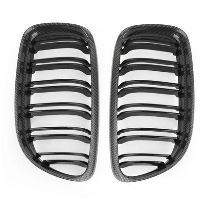 Front Kidney Grill Grilles Carbon Fiber Fit BMW E90/E91 LCI 3 Series 2008-2012