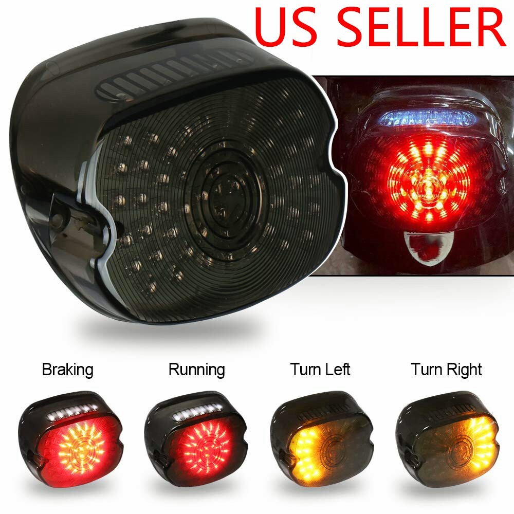 Smoke LED Tail Light Brake Turn Signal for Harley Touring Dyna Softail Sportster
