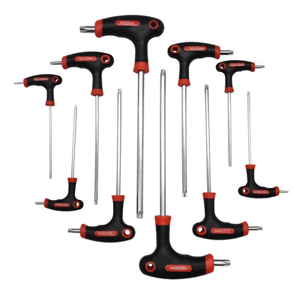 10x T Handle Wrench Set Torx Star Key 2 Drive Ends Auto Bike Repair Tool T9-T50