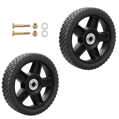 2x 7" Push Lawn Mower Plastic Wheels Fit Craftsman Mower Generator Garden Tiller