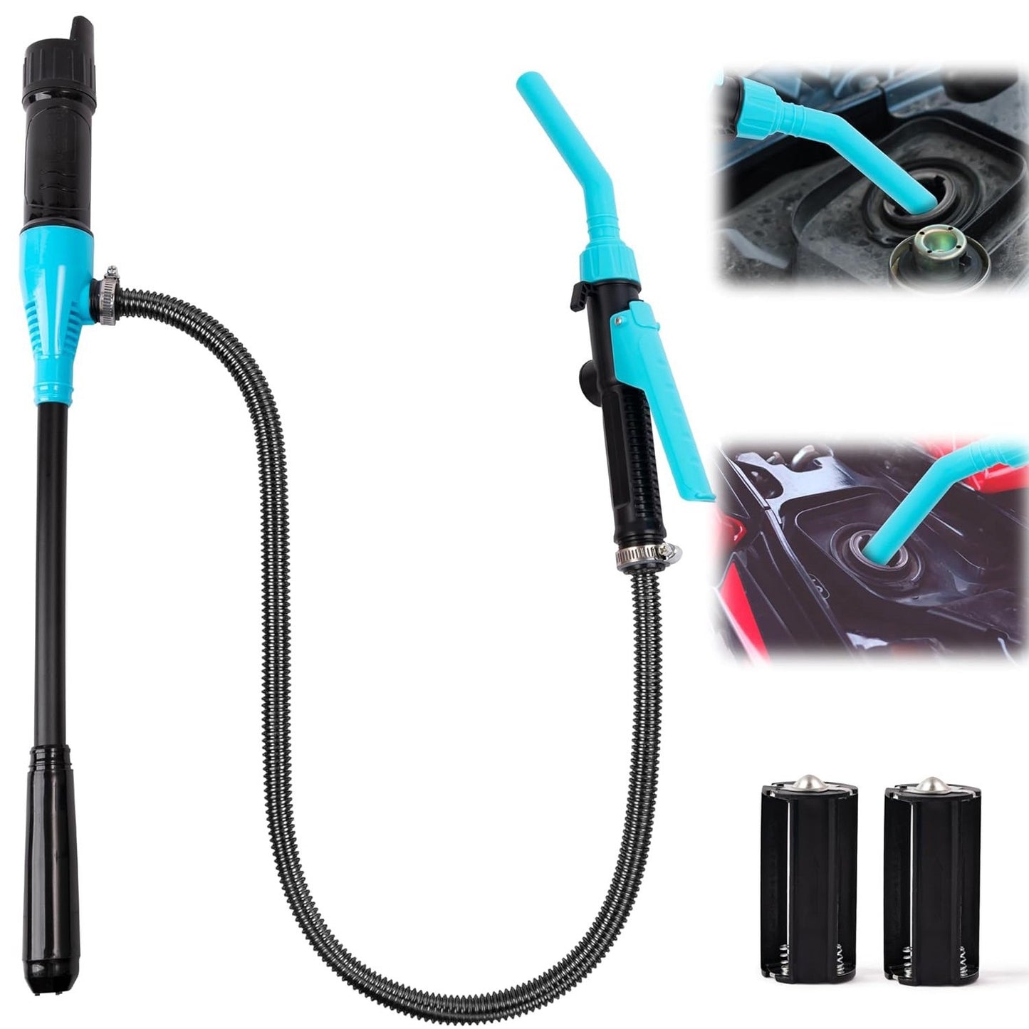 Liquid Transfer Siphon Pump 2.4 GPM Battery Powered For Gasoline Oil Water Fuel