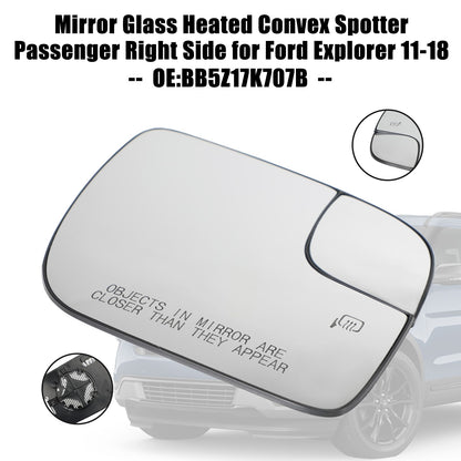 Mirror Glass Heated Convex Spotter Passenger Right Side for Ford Explorer 11-18