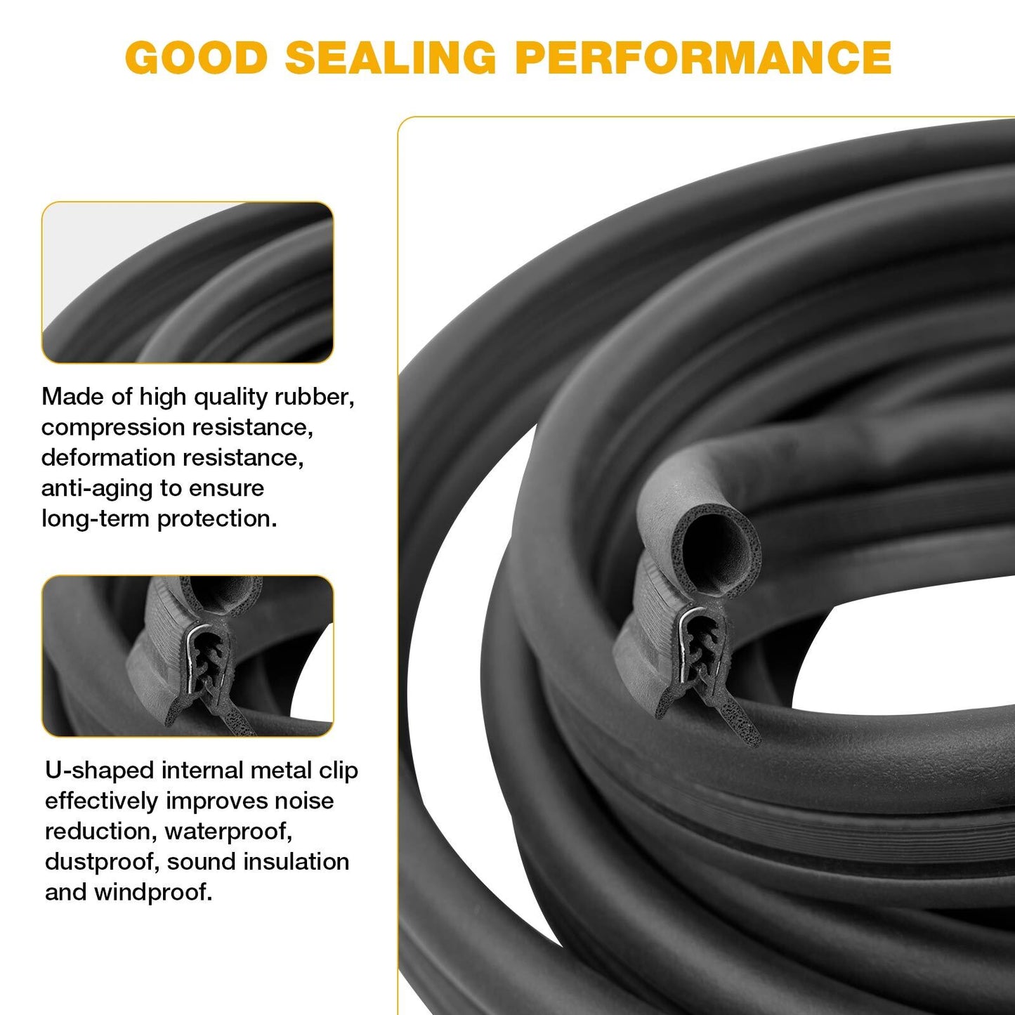 64461-06060 Rear Trunk Lid Weatherstrip Rubber Seal For 07-16 Toyota Camry RAV4
