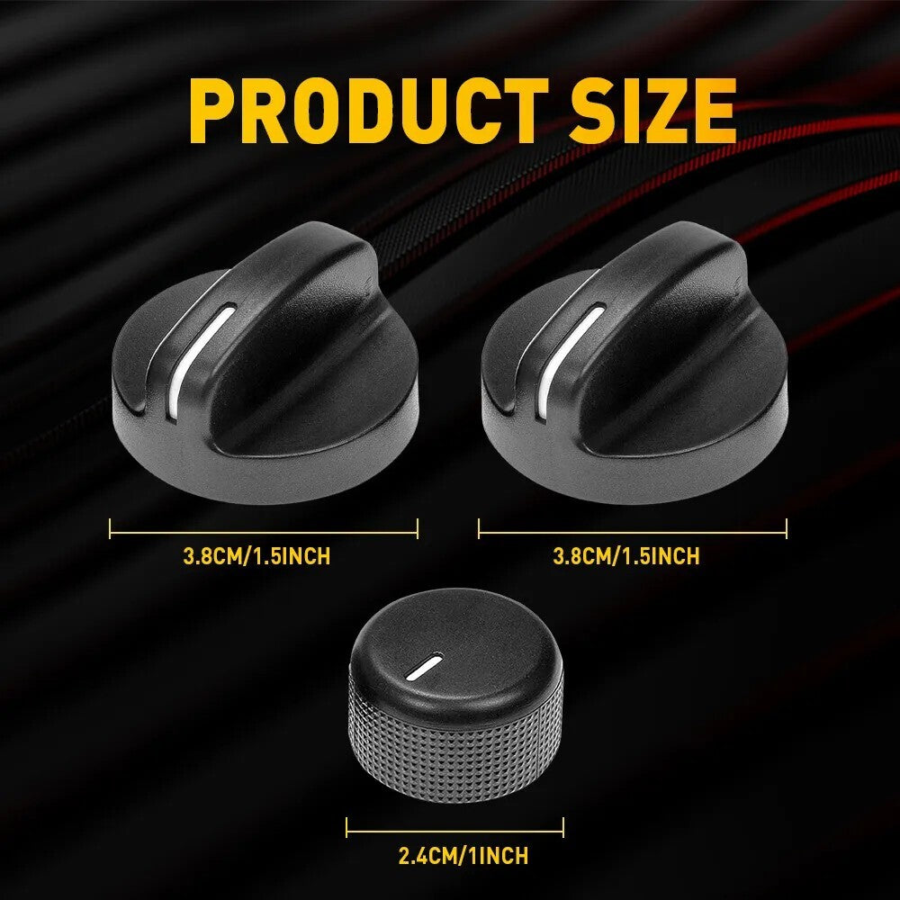 For 1994 1995 96 97 Ram Dodge 1500 A/C Heater Control Switch Knob Set 2500 94 R4