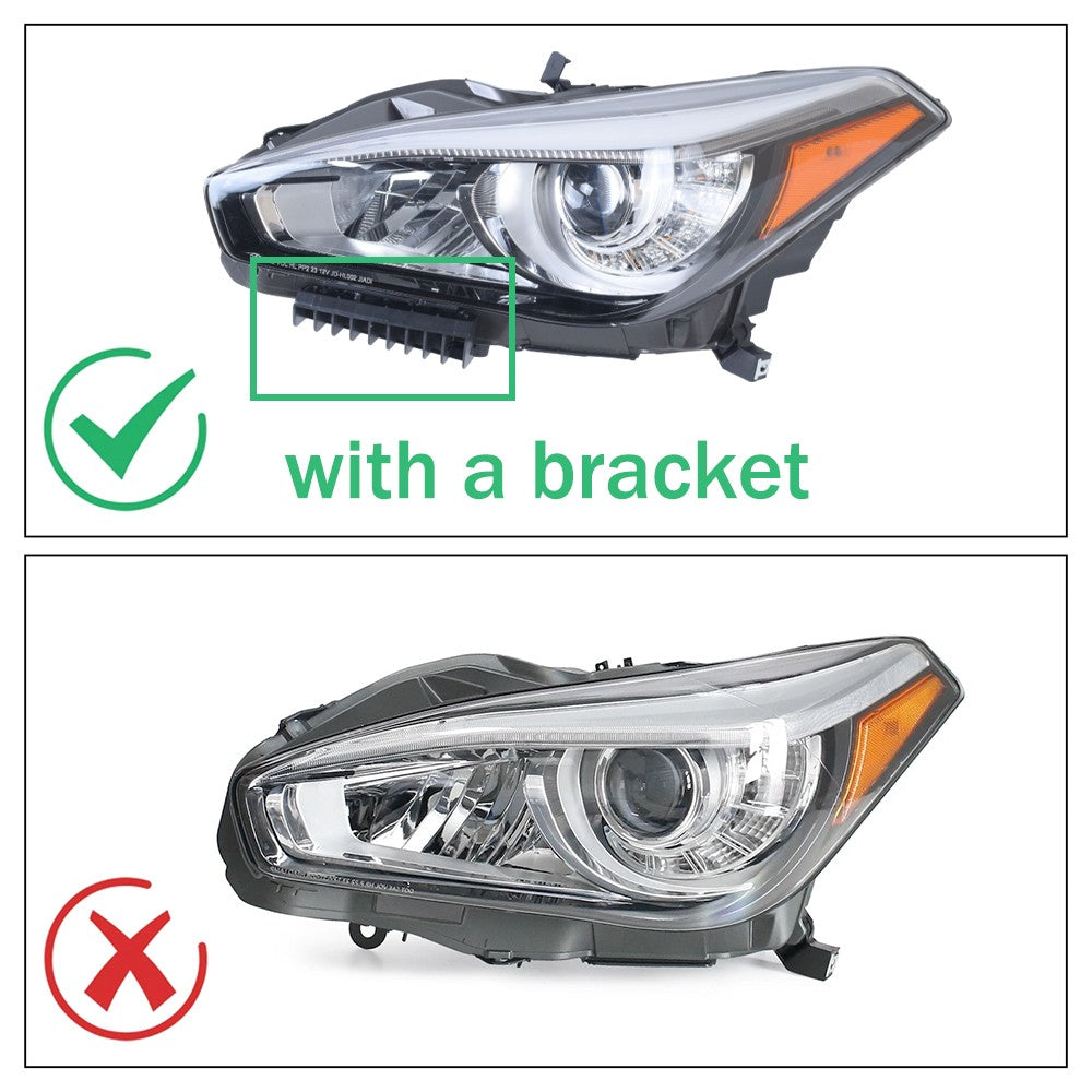 Left Driver Headlight Headlamp For 2015-019 Infiniti Q70 Non AFS 26060-4AP0B