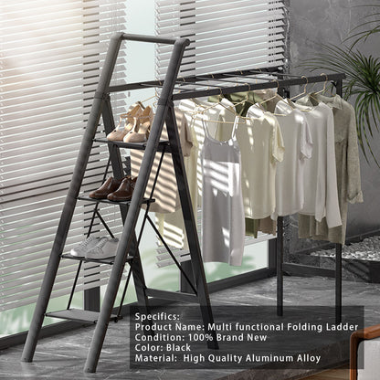 Foldable Drying Rack with Non-slip 4 Step Ladder 330lb Clothing Shoes Drying