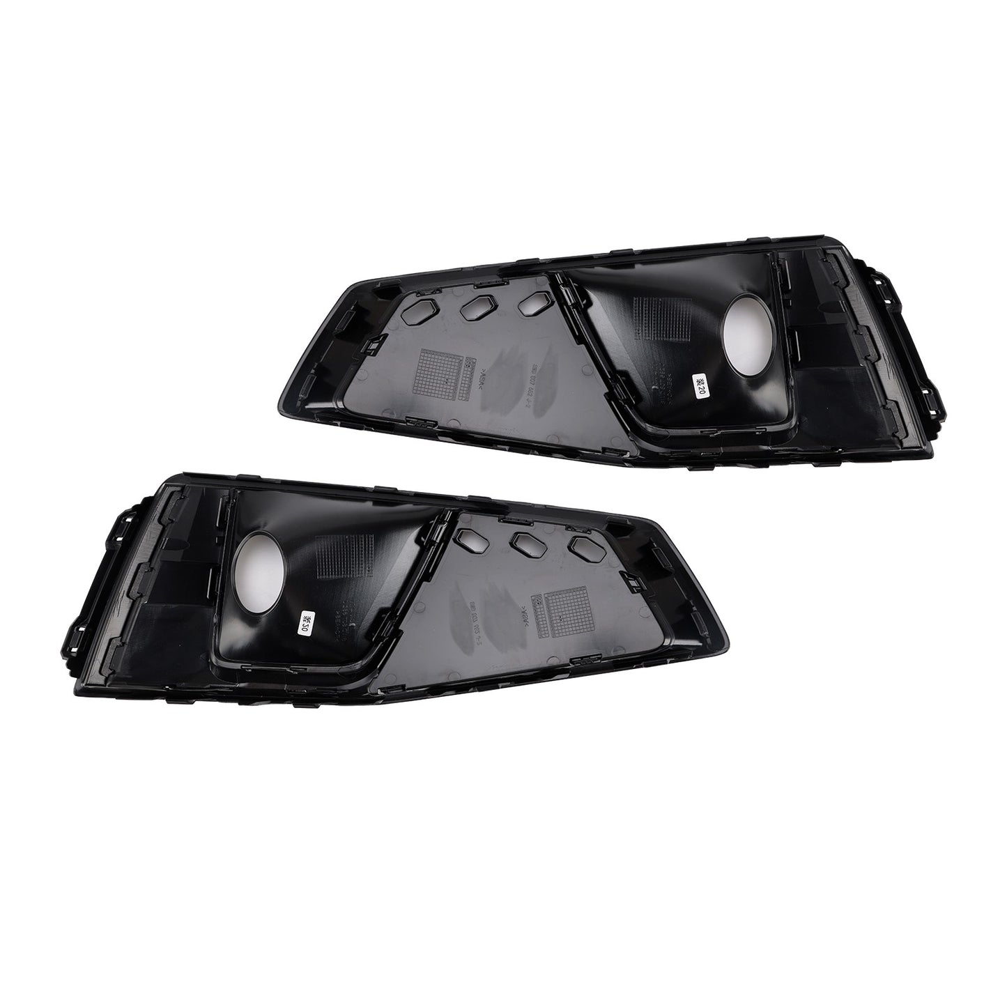 Black Front Fog Light Grille Trim Cover Fit Audi A4 B9 S-LINE S4 2018-2020