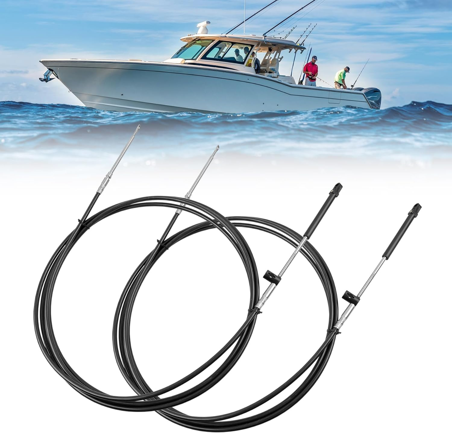2X 16 FT Outboard Throttle Shift Cable GEN II For Mercury Mariner Mount Control