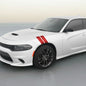 3" Dual Fender Stripe Hash Mark Stripe Decal Graphic Kit For Dodge Charger