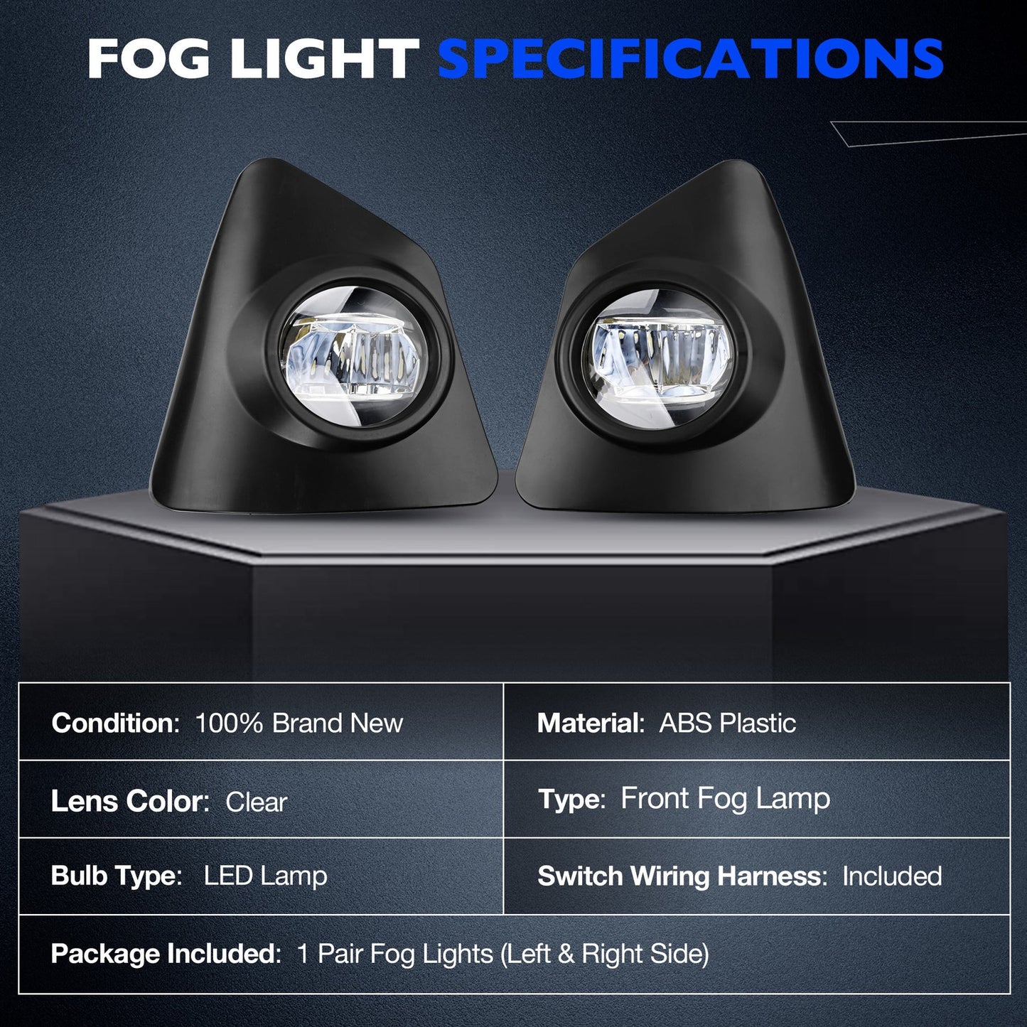 Fit 2014 2015 2016 Toyota Corolla S Bumper Fog Lights W/ Switch+Wiring Lamp Pair