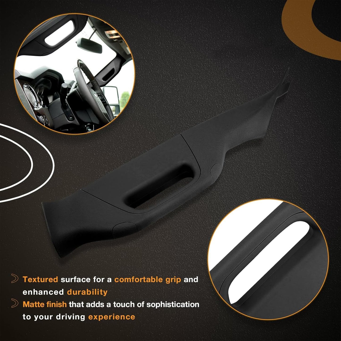BC3Z2503599AB Black A Pillar Grab Handle Fit 11-16 Ford F-250 F-350 F-450 F-550