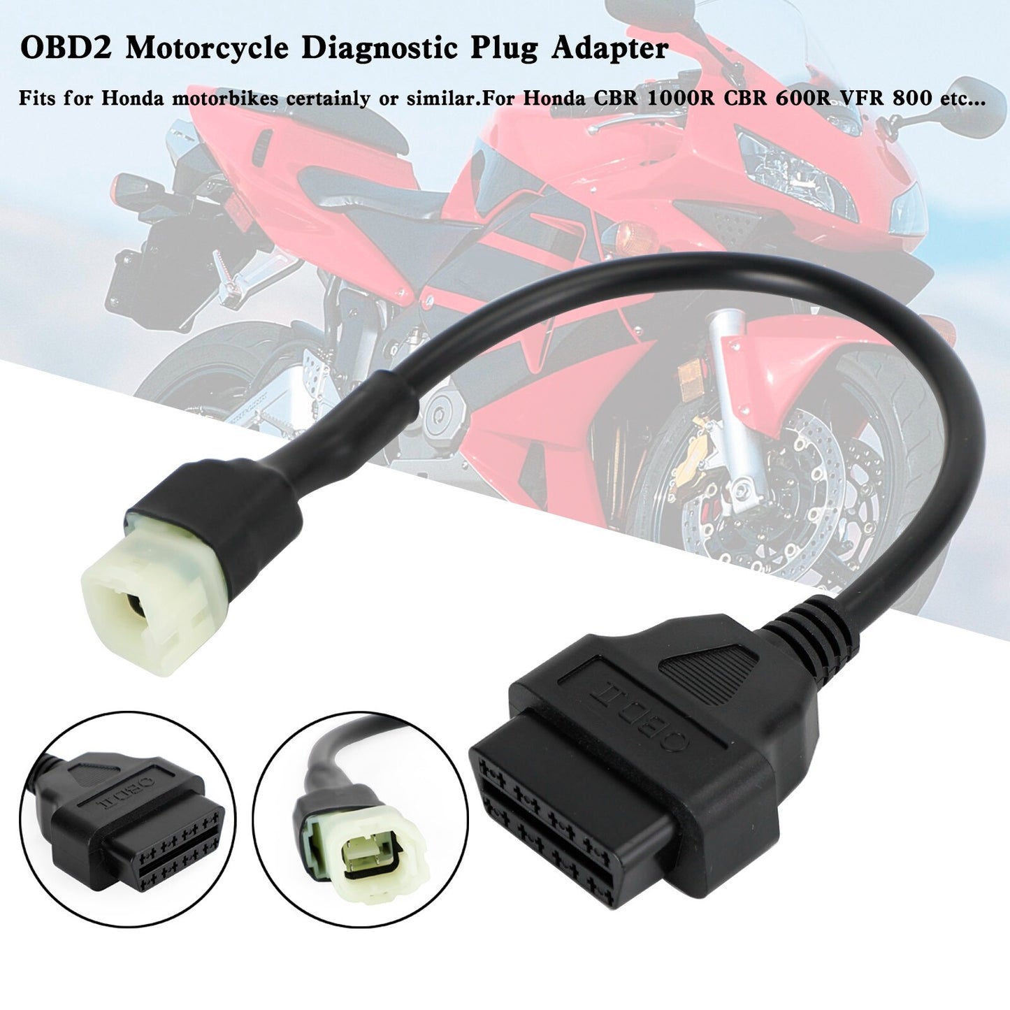 4 Pin to 16 Pin OBD2 Moto Diagnostic Adapter Cable for Honda CBR 1000R CBR 600R
