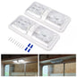 Solid Spare 2PCS 12V LED White Ceiling Fixture Double Dome Light For Camper Trailer RV