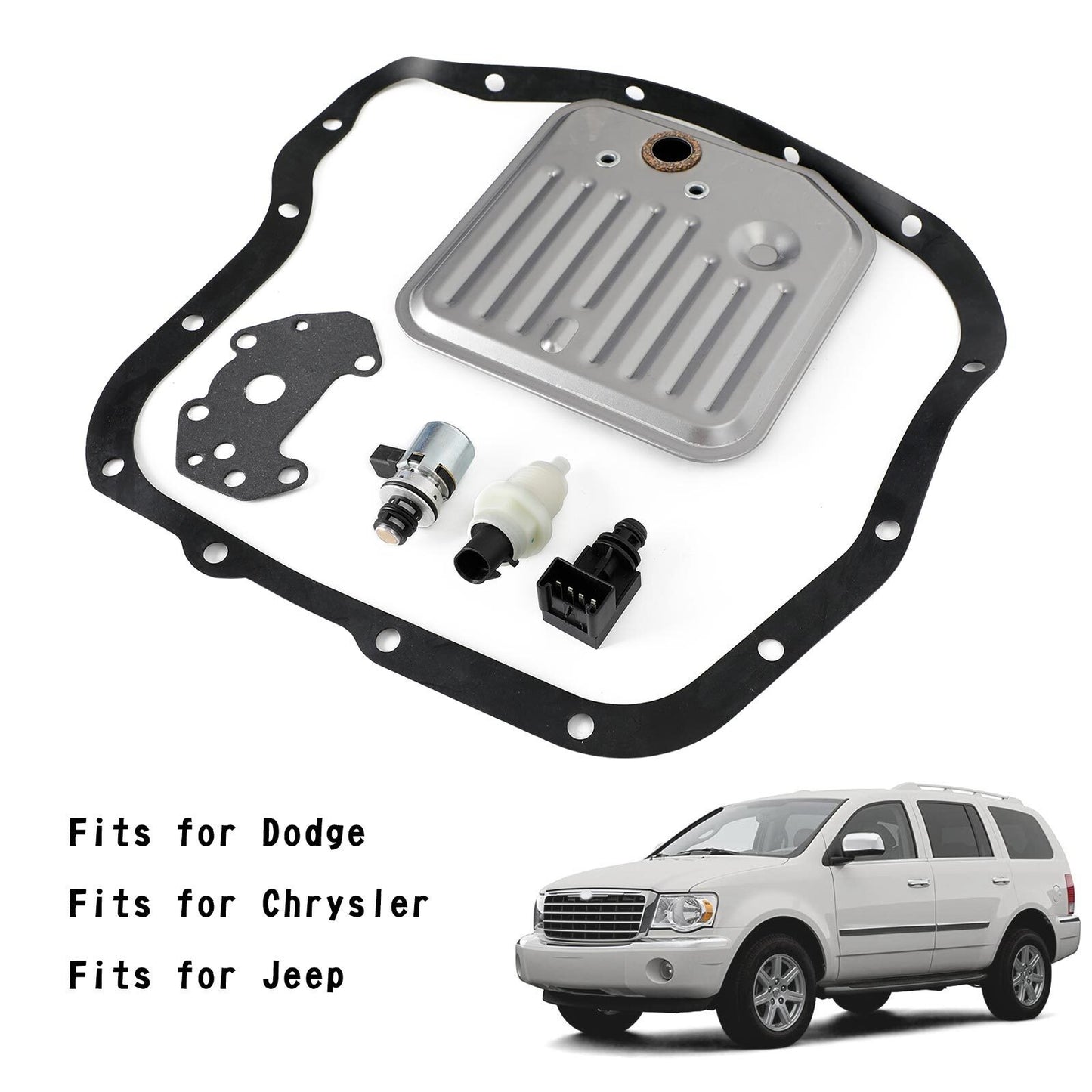 Governor Pressure Sensor Solenoid Kit & Filter A518 46RE 47RE 2000-UP