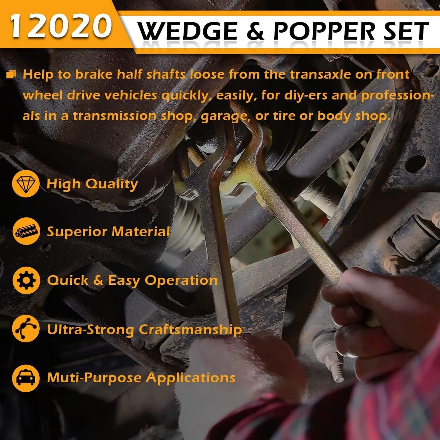 12020 Axle Popper Fork & Shim Kit FWD Half Shaft Inner CV Joint Removal Tool