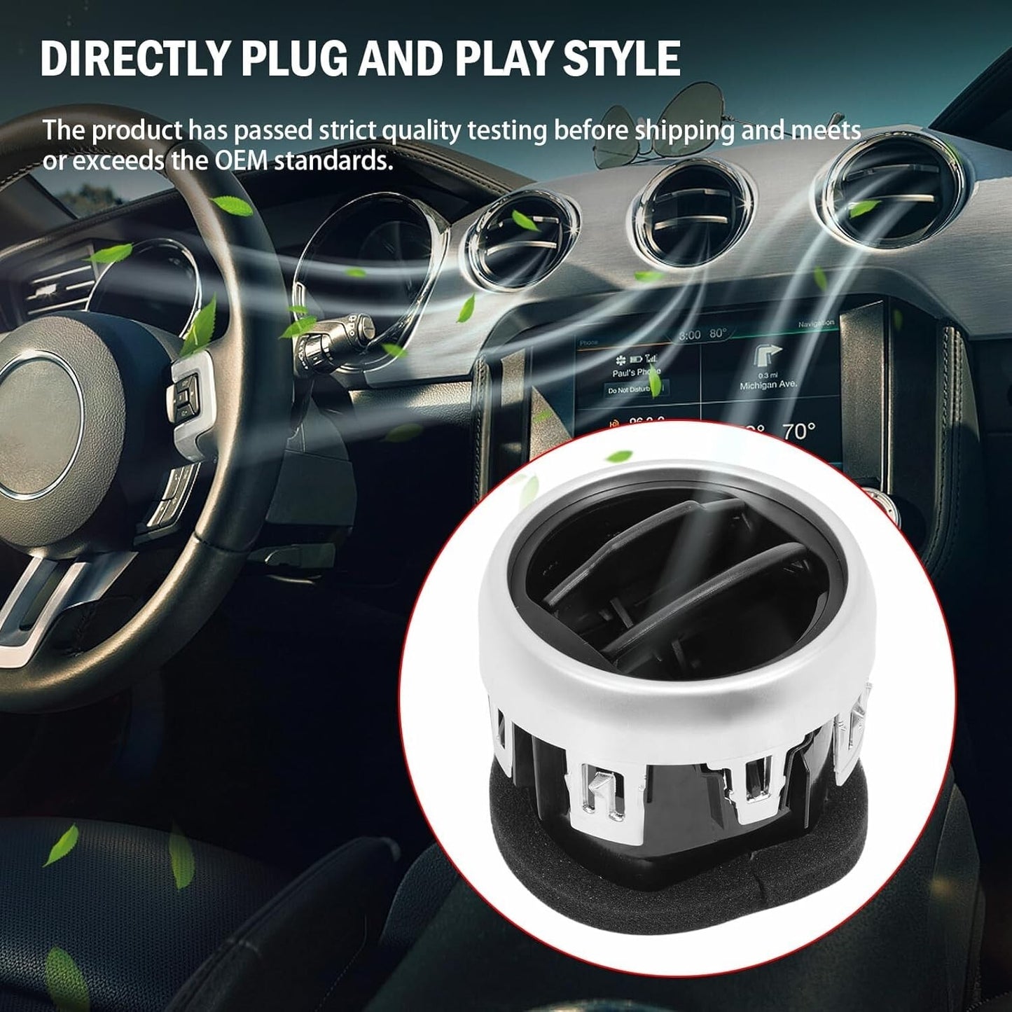 Front Dashboard Heater AC Dash Air Vent FR3Z19893AE For 2015-2020 Ford Mustang