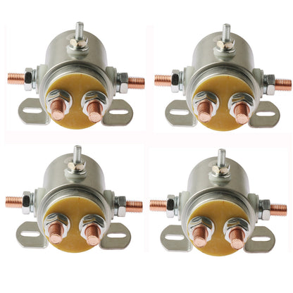 Solid Spare 4Pcs Solenoid Relay Switch for Prestolite Ramsey Winch Golf Continuous Duty 12V