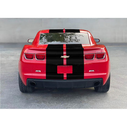 11" BLACK CARBON FIBER VINYL RALLY STRIPES RACING STRIPE KIT For CHEVY CAMARO