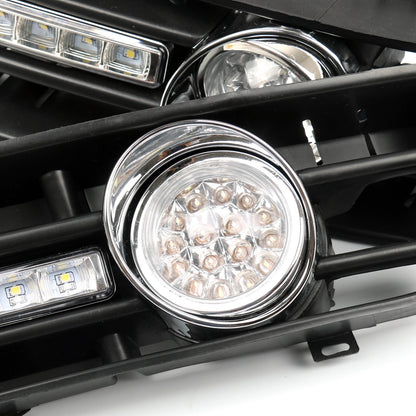 Fog Light 5 LED Front Bumper Grille DRL Lamp For 99-04 VW Golf MK4 GTI TDI USA