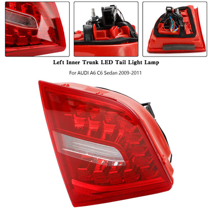 Left Inner Trunk LED Tail Light Lamp For AUDI A6 C6 Sedan 2009-2011