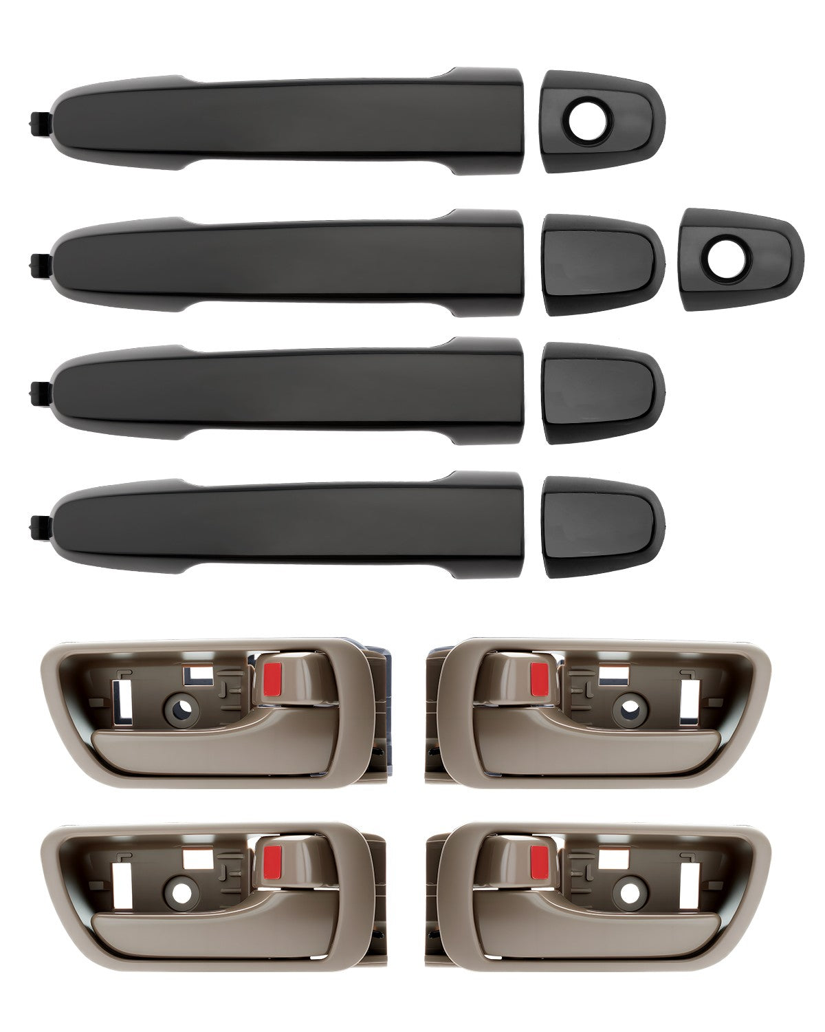 8X Interior & Exterior Door Handle Set For 02-06 Toyota Camry 69211AA020C0 83913